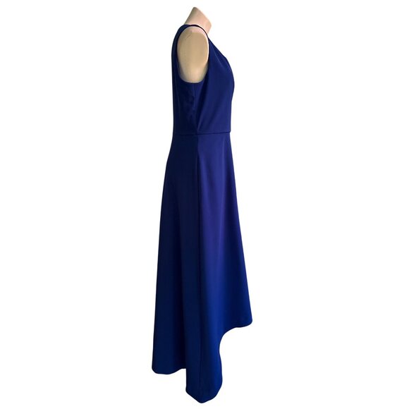 Kay Unger New York Blue Sleeveless Hi-Low Evening Gown, Size 12 Formal Elegant - Picture 6 of 11